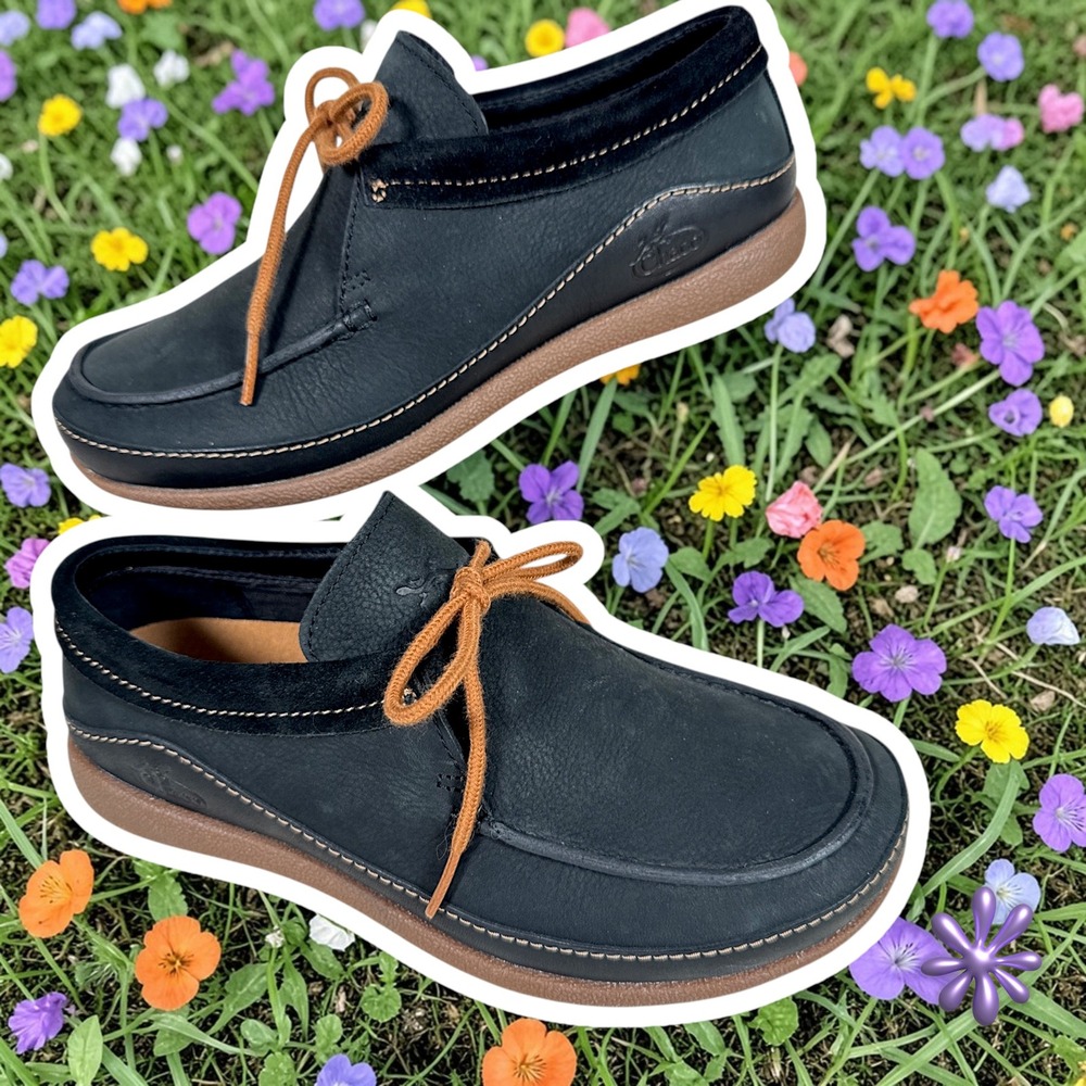 NWOT Chaco Pineland Moc Black Leather Moccasins | LUVSEAT APMA Certified | W 6.5